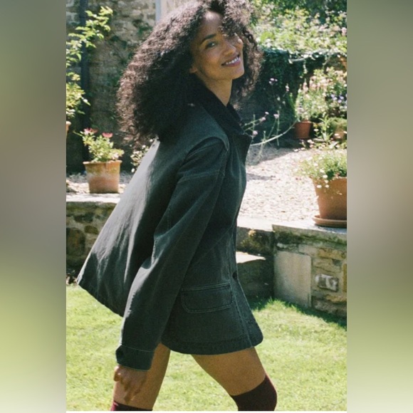 Doen PASCUAL WOOL JACKET IN CHARCOAL HERRINGBONE NWT - Picture 1 of 12